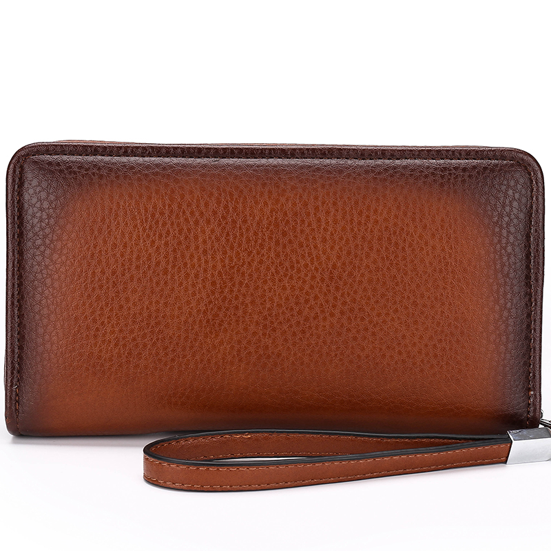 Luxury Leather Men&#39;s Clutch Wallets