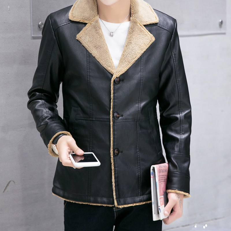 Men Winter Leather Jacket