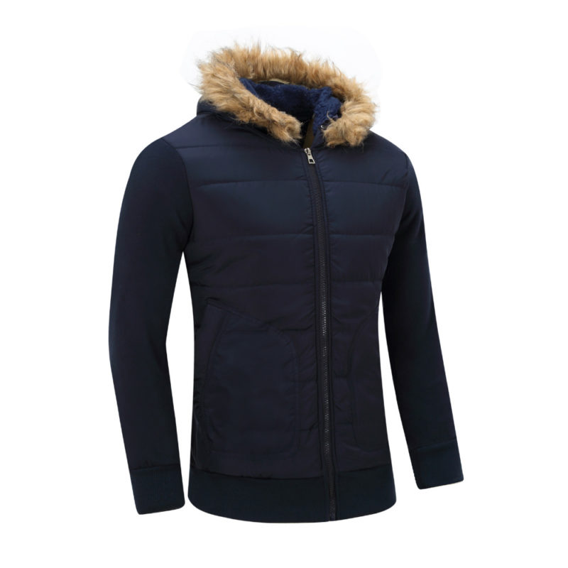 Men'S Jacket With Fur On Hood "ELEGANT MAN" STORE