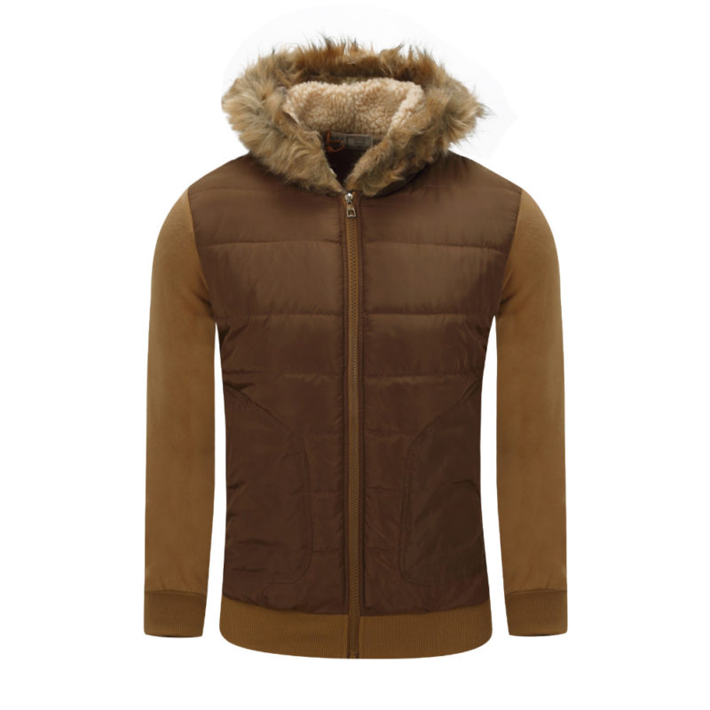 Men'S Jacket With Fur On Hood "ELEGANT MAN" STORE