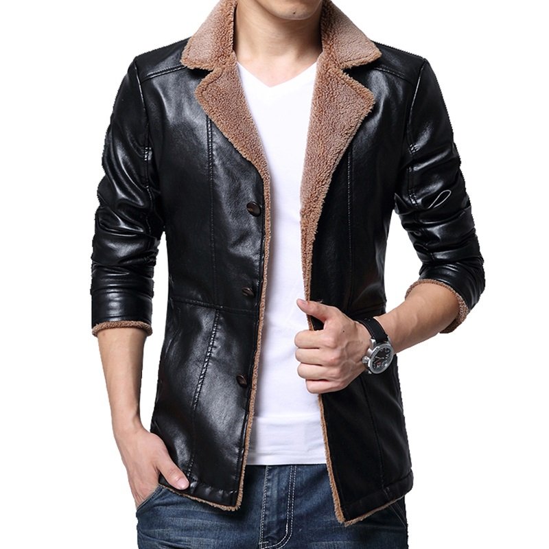 Stylish Men'S Jacket With Fur - ELEGANT MAN STORE 