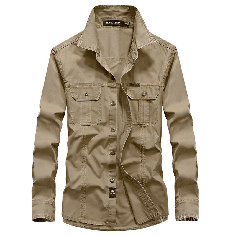 Men'S Shirt In Military Style
