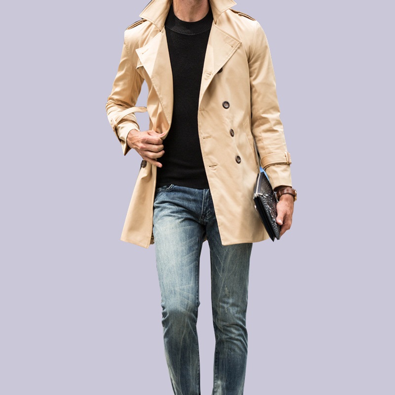 Autumn Spring Men's Trench Coat