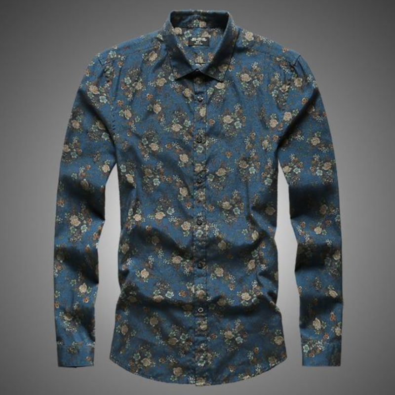 Vintage Cotton Casual Men Shirt