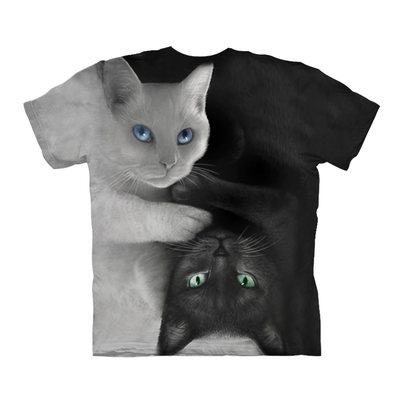T-Shirt Cat Animal 3D Print Streetwear