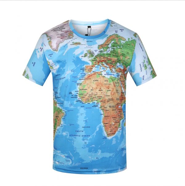 shirt with world map