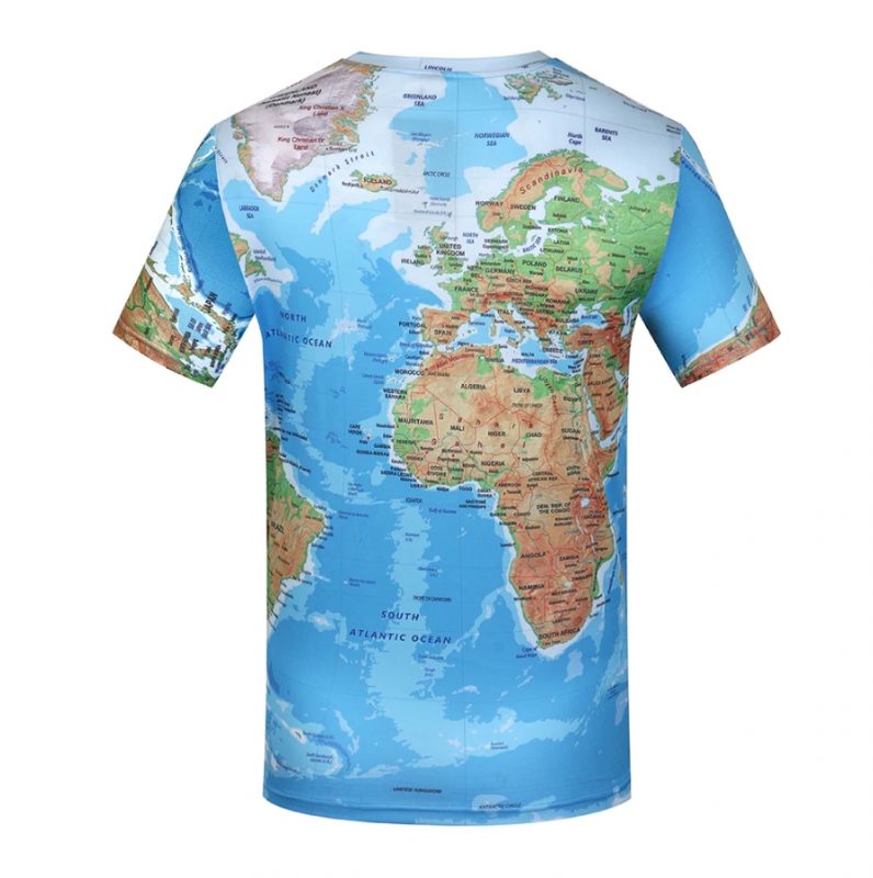 T-Shirt World Map Space Jeans