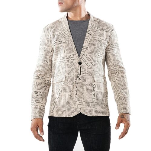 Blazer Newspaper Print