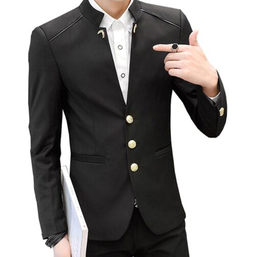 Blazer Stand Collar Casual Formal