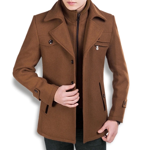 Fleece Jacket Wool Coat Pockets - 