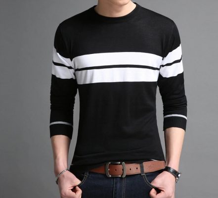 Men's Casual Striped Sweater