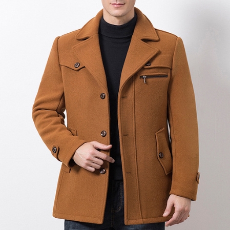 Winter Wool Trench Coat - 
