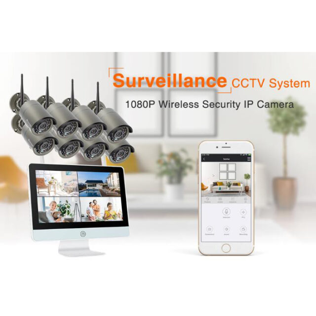 8CH Outdoor Security System With 12-inch LCD Monitor